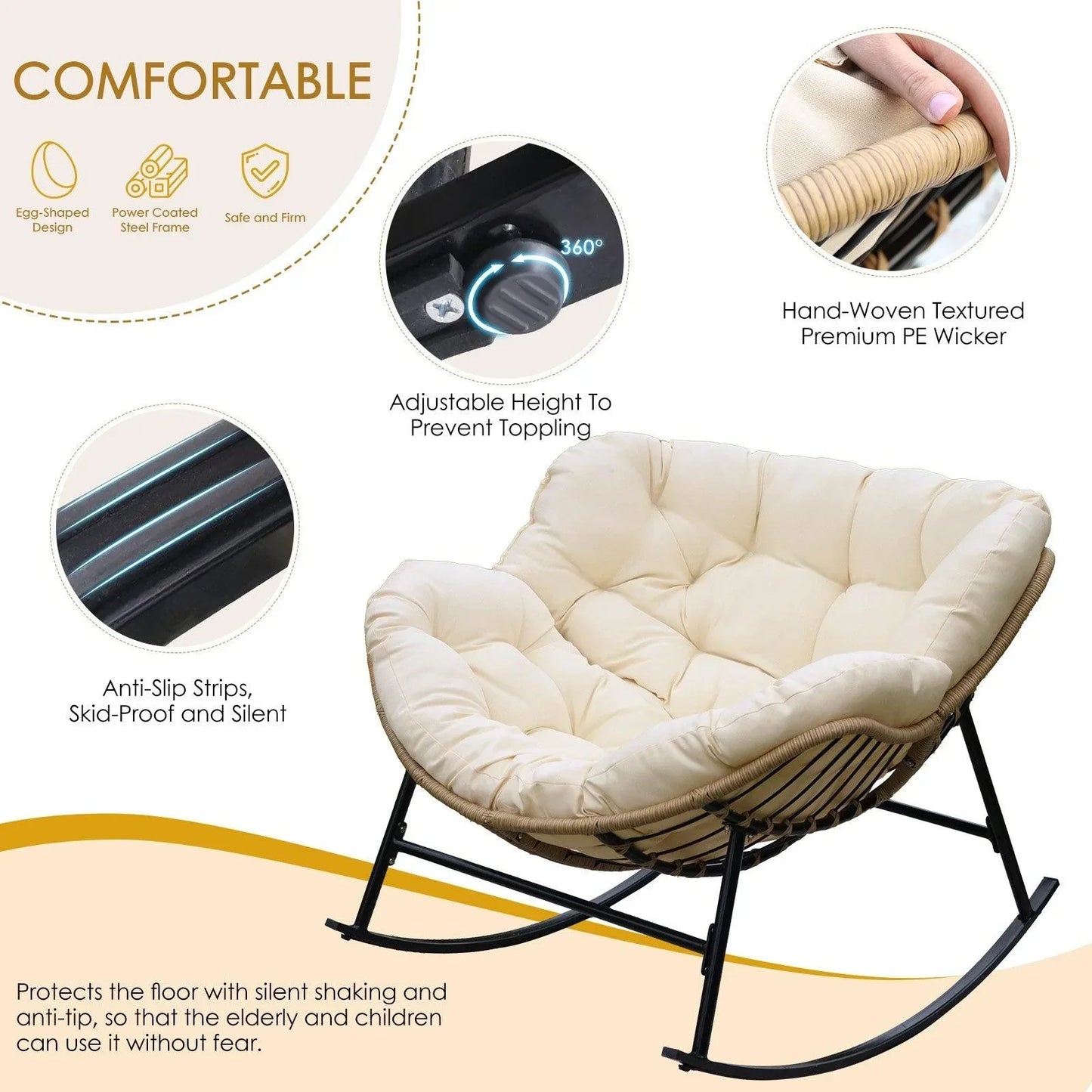 Papasan Rocking Chair