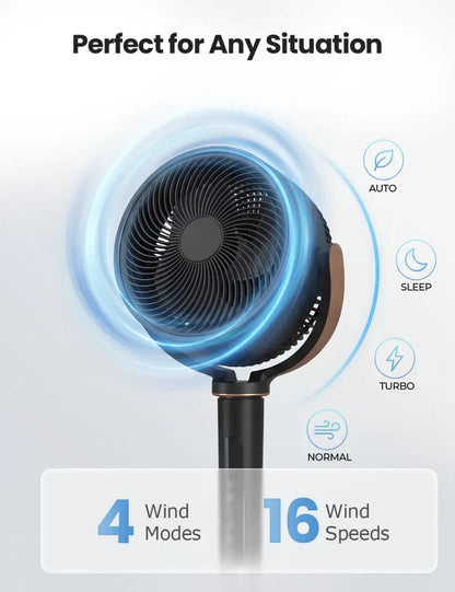 ⚡️ 72-HR CLEAROUT ⚡️ 120° Oscillating Standing Bedroom Fan ❄️