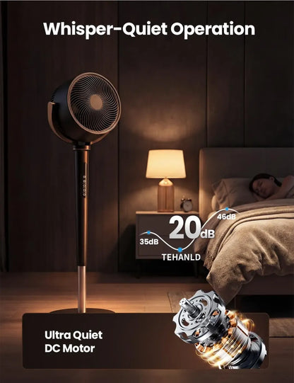 ⚡️ 72-HR CLEAROUT ⚡️ 120° Oscillating Standing Bedroom Fan ❄️