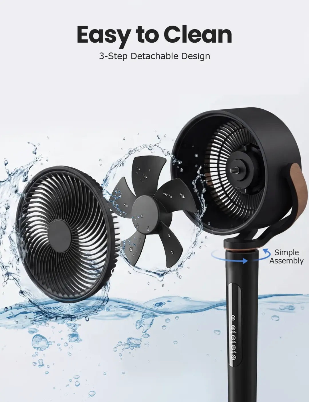⚡️ 72-HR CLEAROUT ⚡️ 120° Oscillating Standing Bedroom Fan ❄️
