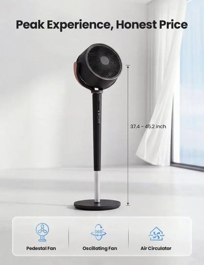 ⚡️ 72-HR CLEAROUT ⚡️ 120° Oscillating Standing Bedroom Fan ❄️